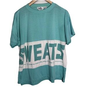 VTG 80s Sweats dd Bi Chego Graphic T-Shirt‎ S.S. Thin Boxy Oversized M/L